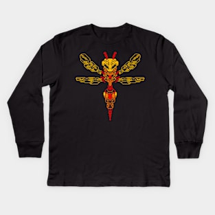 Wasp Tribal Kids Long Sleeve T-Shirt